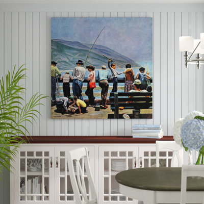 « pilier fishing », reproduction d’art sur toile tendue