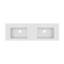 BB02-60-101H, deux lavabos à surface solide intégrés SANS drain et robinet, couleur blanc brillant (n'inclut que le lavabo de salle de bain)-634073013