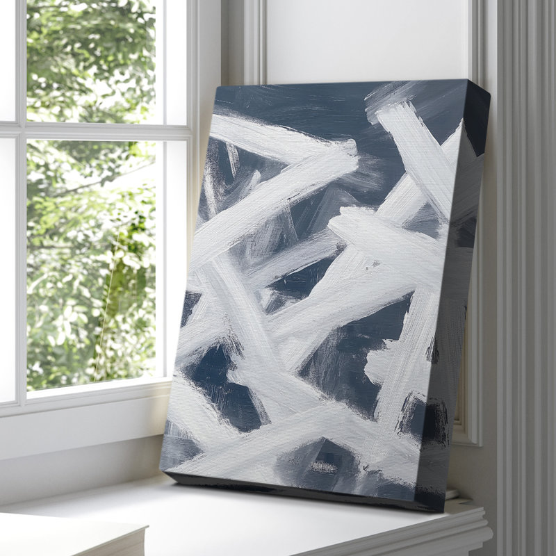Toile tendue avec châssis abstrait XXV III, H 60 po x l 40 po