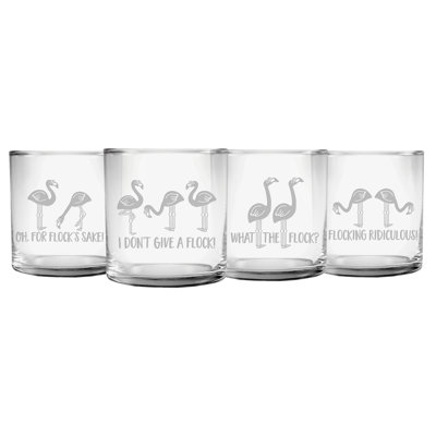 Ensemble de verres en verre assortis 4 pièces Pixley
