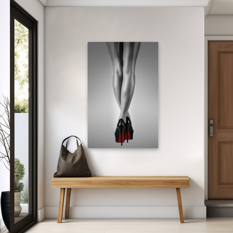 Fashion Red 2 - Photographie figurative fantaisie, chaussures d'art, H 60 po x l 40 po