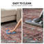 Tapis oriental rouge / beige lavable à la machine Soomin-640661414