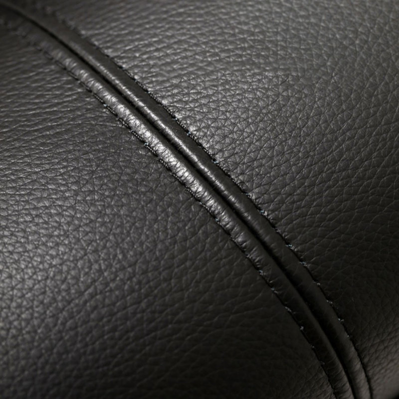 Coussin de canapé standard en cuir véritable, H 30,31 po x l 70,87 po x P 35,83 po, Noir, noir, noir, noir