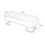 Banc rembourré gris-112214445