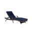 Ensemble de 2 chaises longues d'extérieur en osier avec coussins, chaise longue inclinable en osier-134933688