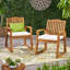 Fauteuils d'extérieur - Bois, rouille, l 20,75 po x P 19 po, finition 2 chaises, l 26,75 po