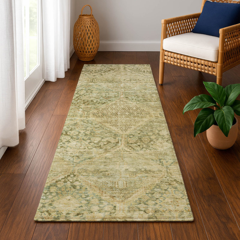 Premium Machine Washable Bucz AMF1745 Geometric Rug, Runner 2'3" x 7'6"