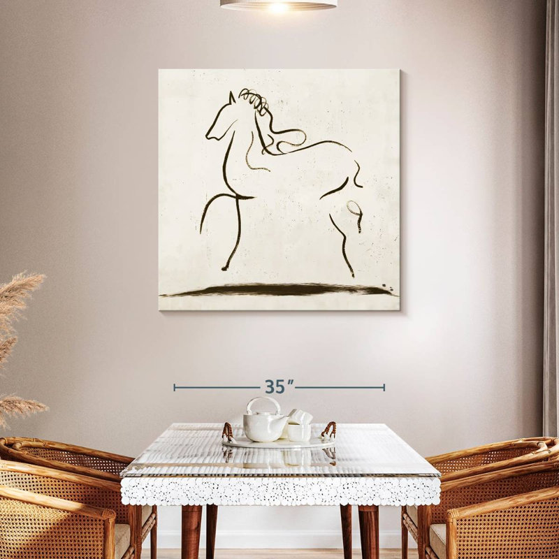 Illustration d'un cheval Brampt, H 39 po x l 39 po