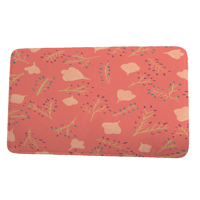 Tapis de bain Lower West Side, l 34 po x L 21 po, Corail