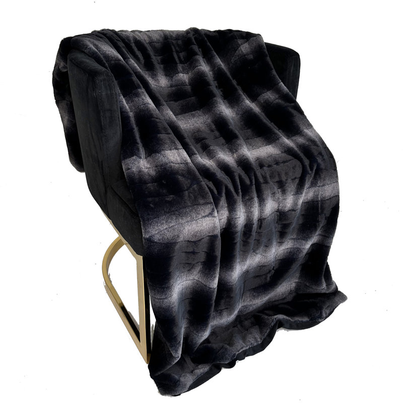 Furever Throw Blanket, Black/Graphite, 70" W x 90" L