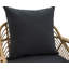 Chaise longue intérieure / extérieure en rotin polyéthylène (PE) toutes saisons, chaise de patio avec coussins et accoudoirs, parfaite pour la terrasse, le porche ou le jardin-119420573