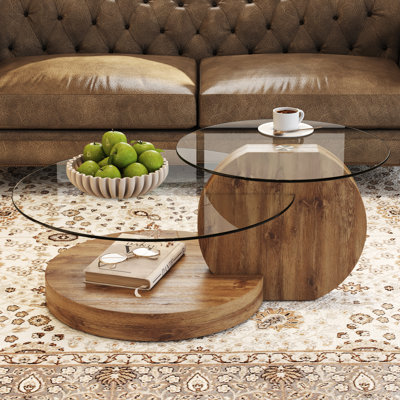 Table basse à plateau en verre