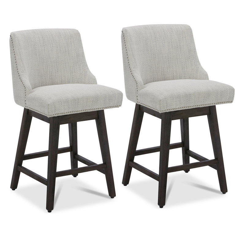 Arvelle Swivel Counter & Bar Stool, Ivory Basketweave, Counter Stool (26" Seat Height)