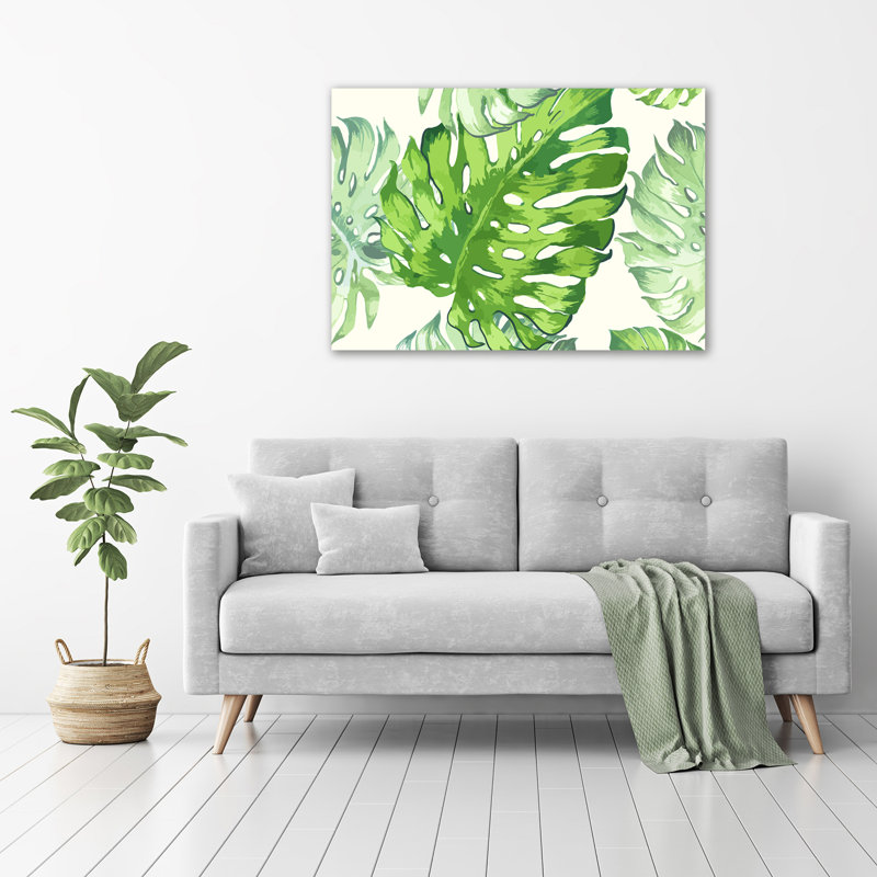 Tropical Leaves - No Frame Print on Canvas