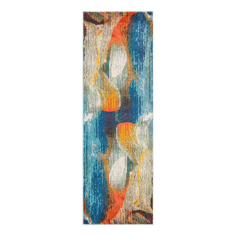 Ansela Washable Abstract Indoor Rug, Runner 2' x 6'
