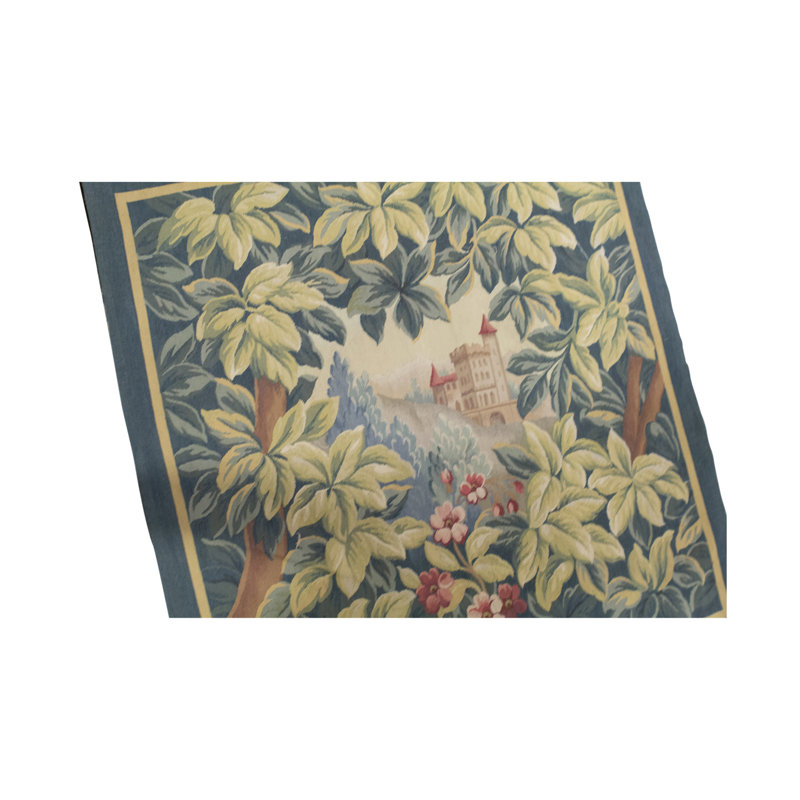 Hand-Knotted High-Quality Beige and Blue Area Rug