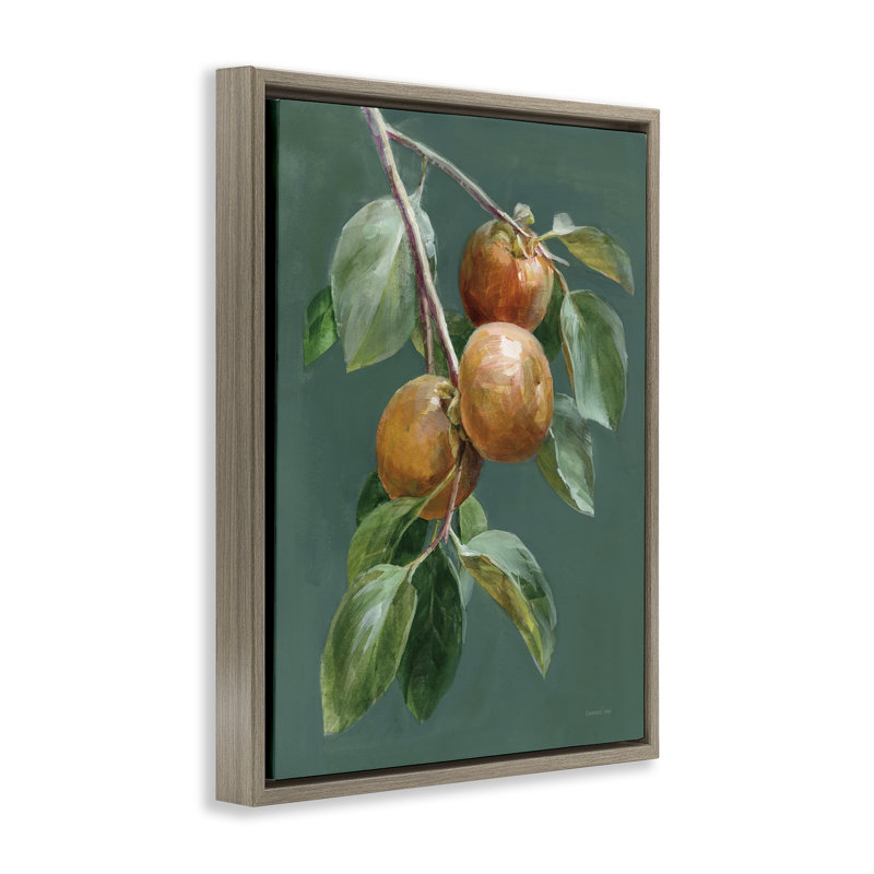 "Autumn Harvest", art mural encadré par Danhui Nai, H 21 po x l 17 po, Cadre flottant orme Montalcino