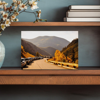 «Guanella Pass Roadway Abstract Contemporary Autumn Forest», art mural