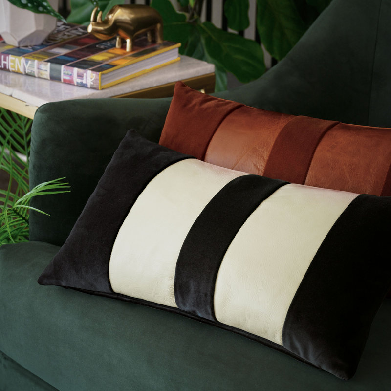 Oriel Lumbar Pillow Cover & Insert, Cognac