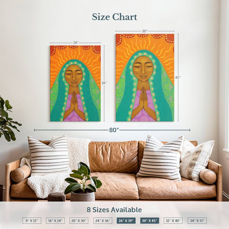Adella Virgin De Guadalupe, 39" H x 26" W