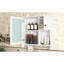 Armoire de salle de bain avec miroir - 2 tablettes murales peu encombrantes pour articles de toilette et accessoires