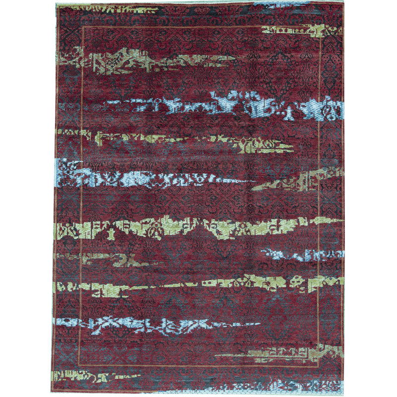 Neo Villa Abstract Area Rug in Red