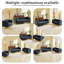 Canapé Chesterfield à structure en bois avec coussins ronds, pieds en métal pour la maison