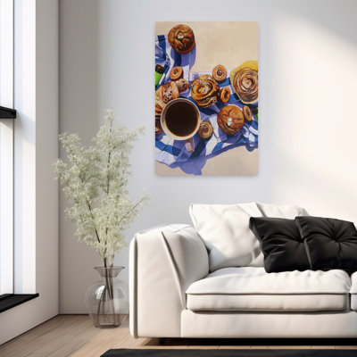 Cozy Morning Pastries Contemporary Wall Art