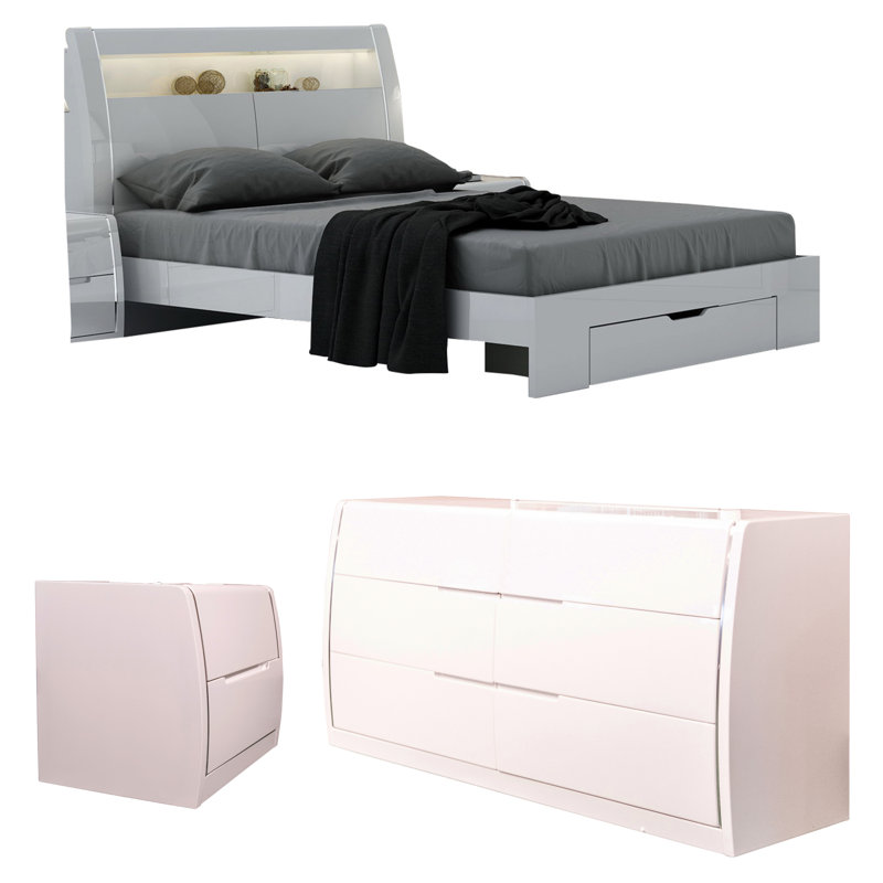 Ensemble de chambre à coucher configurable standard grand Sidney