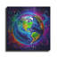  «The World» par Dean Russo, art mural en métal, 36 po x 36 po-262510845