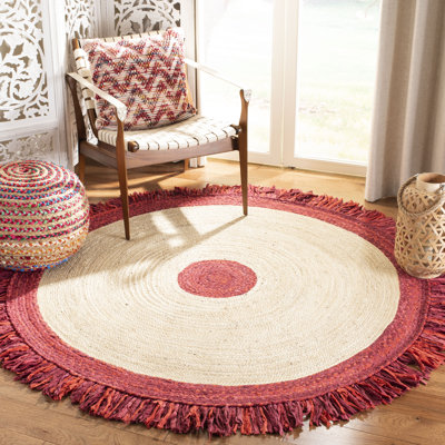 Tapis en jute de coton tissé à la main Abhay