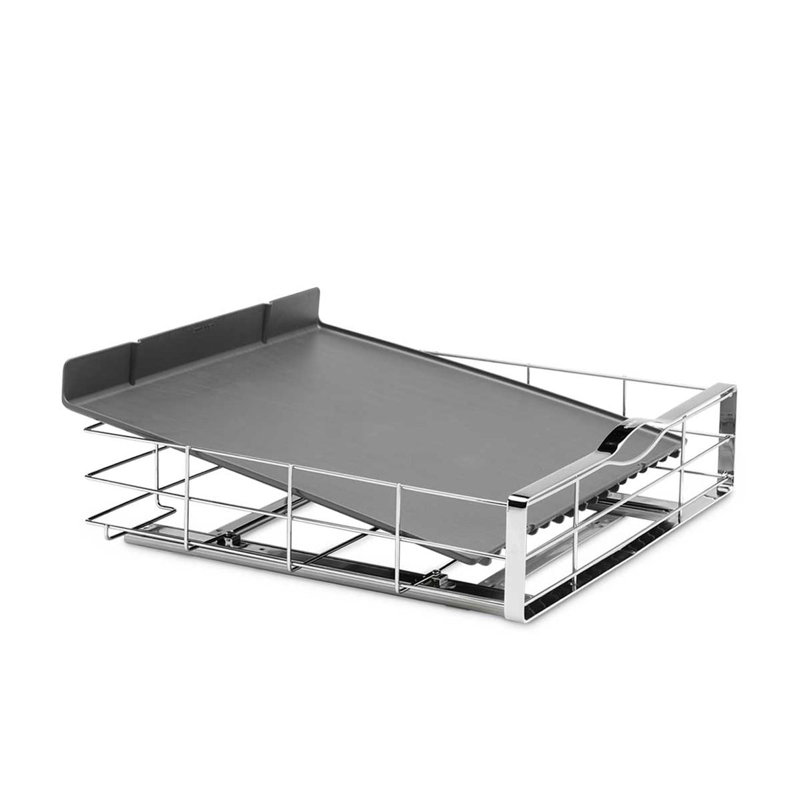 20" Silver Heavy-Gauge Steel Pull-Out Cabinet Organizer
