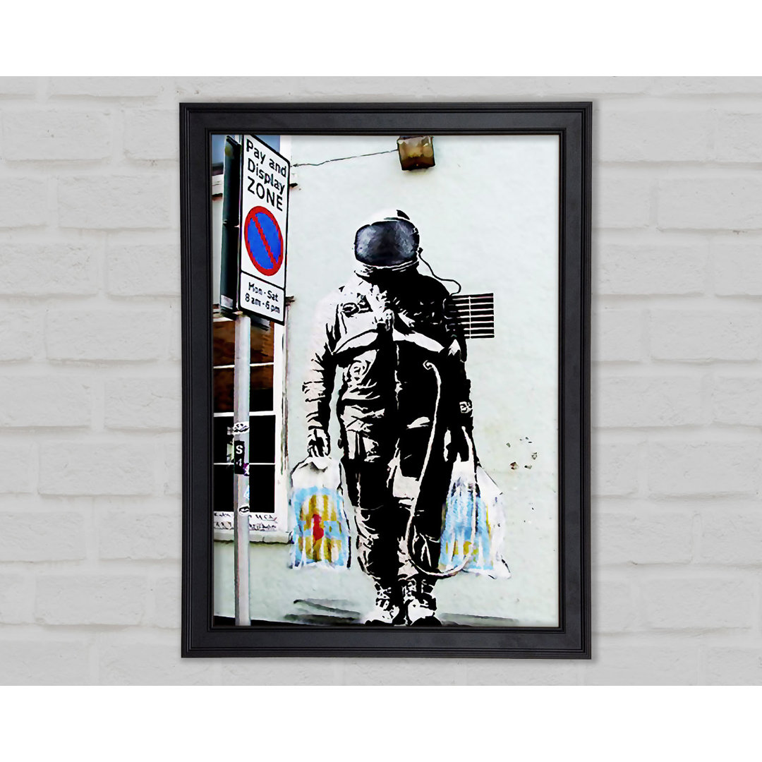 Gerahmtes Leinwandbild Shopping Bag Soldier