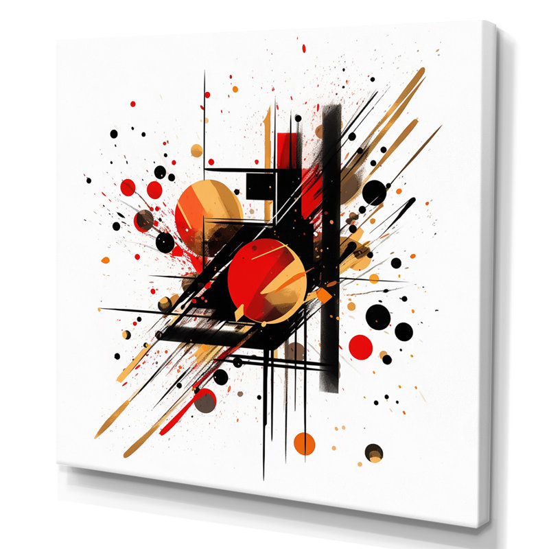 Paysage de rêve abstrait rouge et noir II - impression, Toile tendue, H 16 po x l 16 po x P 1 po