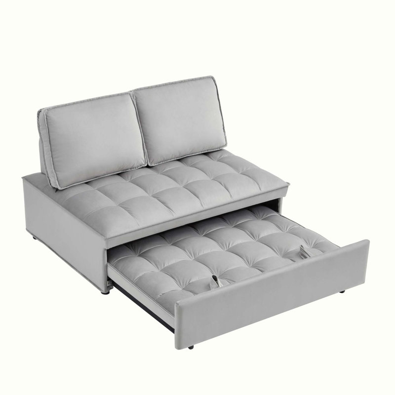 Canapé-lit, Velours gris velours