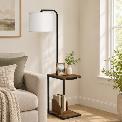 Lampe de table sur pied 63,78 "avec télécommande et port USB, Type-C et AC