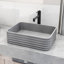 Lavabo vasque rectangulaire fait à la main gris L 18 po x l 13 po x H 5 po Cadman