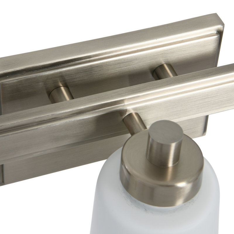 Éclairage pour salle de bain 3 lumières Ije en métal, nickel poli antique, Argent