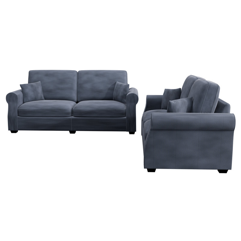 2-Piece Sofa Set, Blue