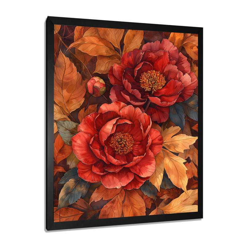 Brookshire - impressions sur toile florales, Reproduction encadrée d'une seule photo, Noir, noir, noir, noir