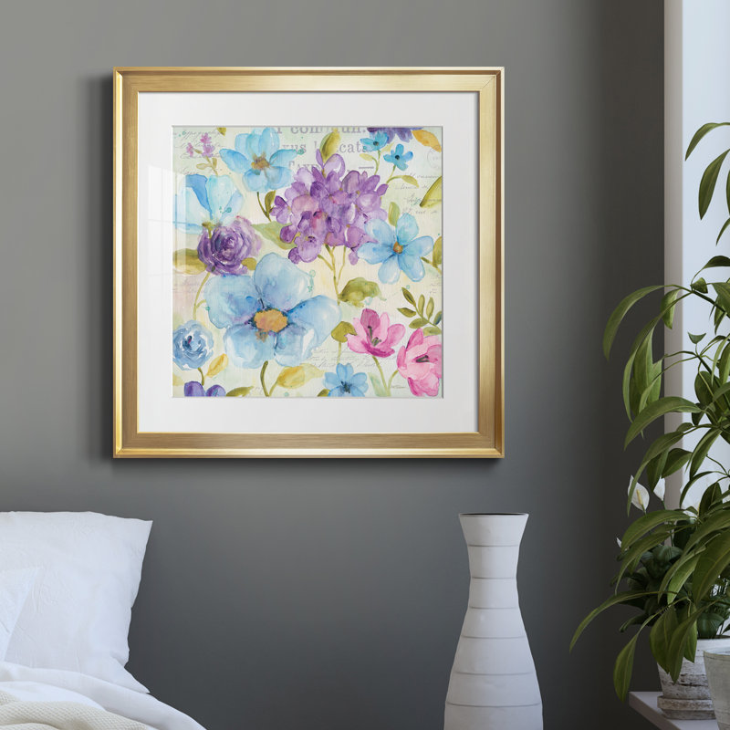 «Cool Morning III» par J Paul, reproduction d'art sur papier encadrée, H 34,5 po x l 34,5 po x P 1,5 po, Papier encadré doré