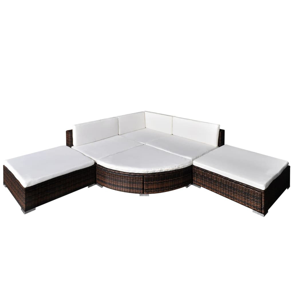 6-Sitzer Lounge-Set Amand aus Rattan