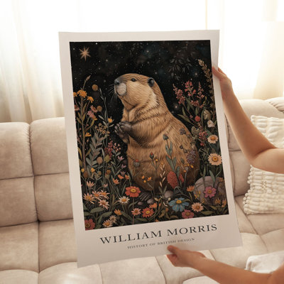 Animaux, reproduction d'art sans cadre William Morris Beaver I Cottage