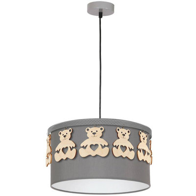 Starki 1 - Light Grey Drum Pendant