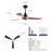 52 Inch Modern Ceiling Fan With 3 Color Dimmable 3 Abs Blades Remote Control Reversible Dc Motor With Led Light