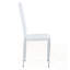 Chaises de salle à manger modernes en polyuréthane avec dossier haut matelassé à losanges et pieds en métal chromé, indispensables pour les maisons minimalistes, confortables et abordables, parfaites pour la cuisine