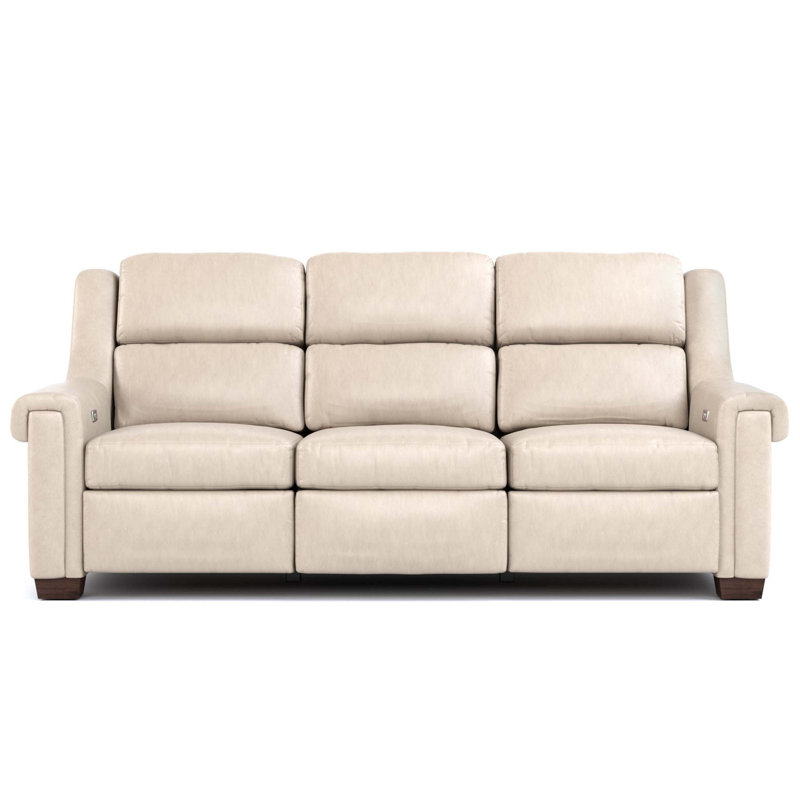Chester Reclining Sofa, Sorrento Moonshine Genuine Genuine Leather
