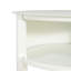 Table d'appoint ronde à 3 niveaux en métal, blanc mat, fer, trois tablettes, porte coulissante sécurisée, sans assemblage, idéale pour un lit ou un lit, convient aux espaces restreints, se déplace parfaitement, complète n'importe quelle table décorative