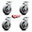 Thermoplastic Rubber Swivel Caster with Roller Bearings