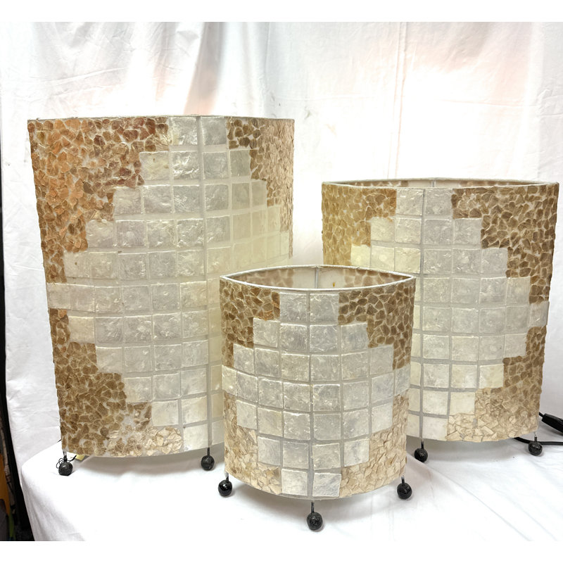 Ensemble de lampes de table en coquille fabriquées à la main